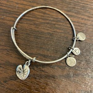 STERLING SILVER ALEX & ANI LILY PAD BRACELET